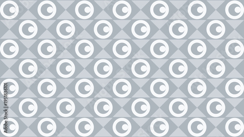 Abstract Moon Eye Pattern in Gray vector illustration