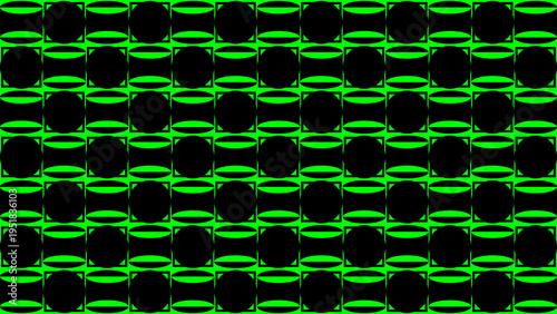 Green Abstract Pattern on Black Background vector illustration
