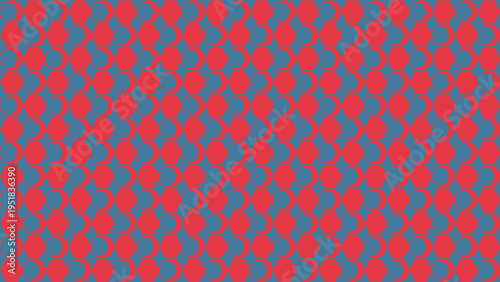 Houndstooth Pattern in Red and Blue vector illustration