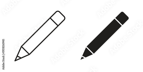 Pencil icon in line design. Editable stroke icon.