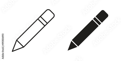 Pencil icon in line design. Editable stroke icon.
