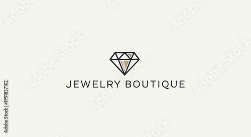 Elegant Jewelry Store Logo Design with Diamond Icon