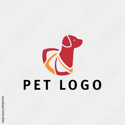 pet paw store logo design vector