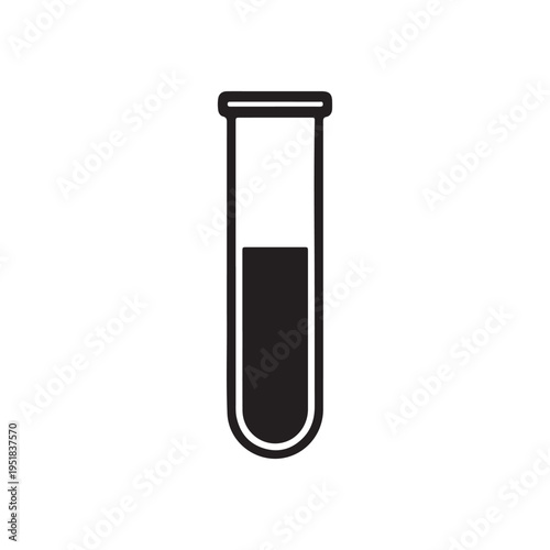 Black Blood simple tube silhouette vector illustration