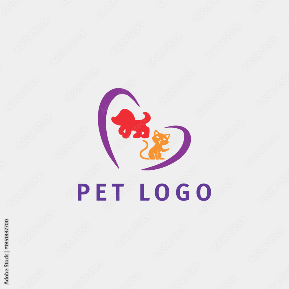 Fototapeta premium pet paw store logo design vector