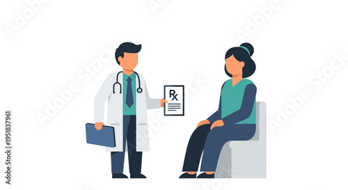 Doctor and patient in consultation.