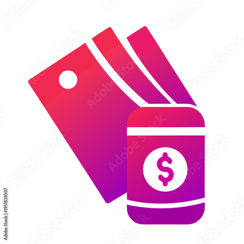 Contactless payment symbols with vibrant colors on a modern background