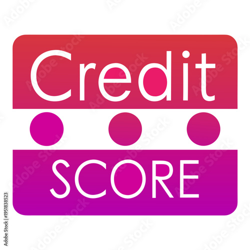 Credit Score Indicator in Vibrant Gradient Colors
