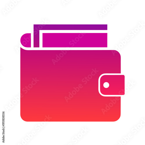 Digital wallet icon, modern design, gradient colors, simple illustration
