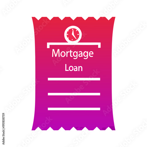 Mortgage loan document graphic with a modern design and bright colors
