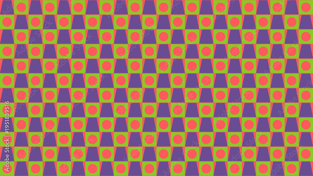 Fototapeta premium Funky Retro Geometric Pattern vector illustration