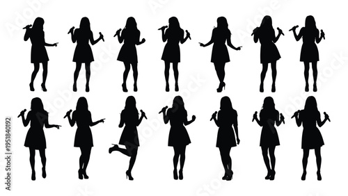 A group of women in different poses