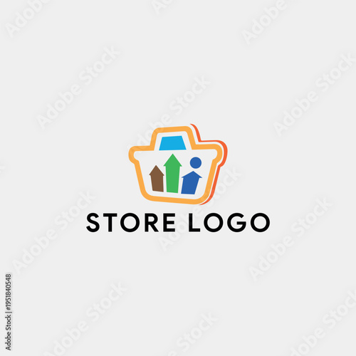 ecommerce online store logo design vector