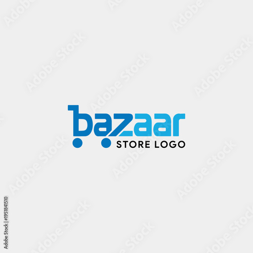 ecommerce online store logo design vector
