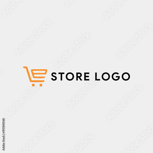 ecommerce online store logo design vector