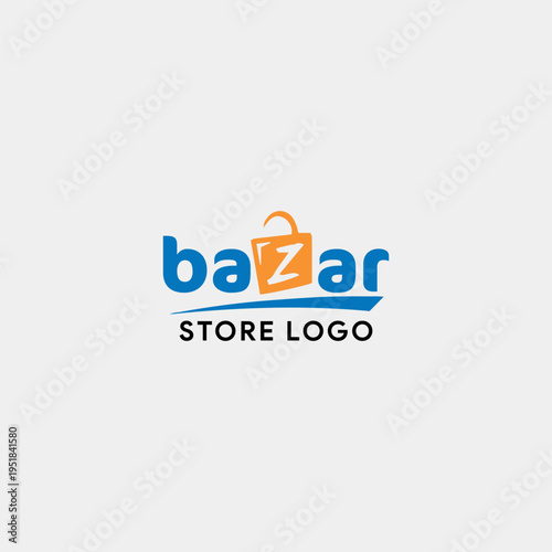 ecommerce online store logo design vector