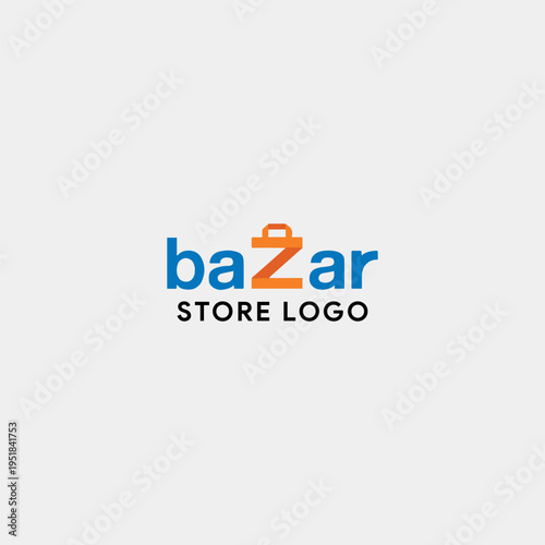 ecommerce online store logo design vector