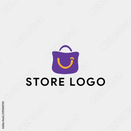 ecommerce online store logo design vector