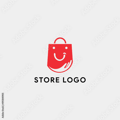 ecommerce online store logo design vector