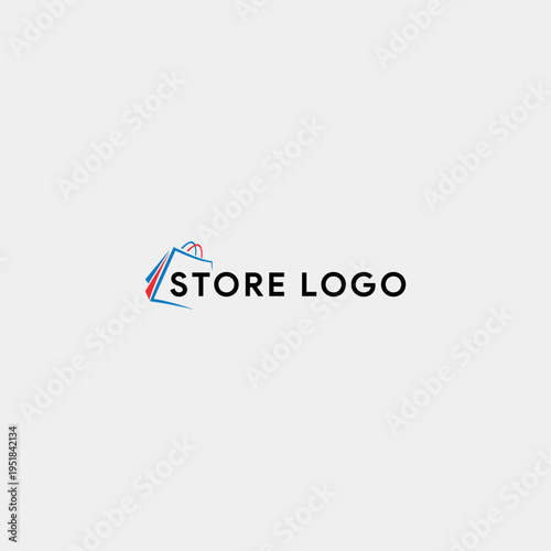 ecommerce online store logo design vector