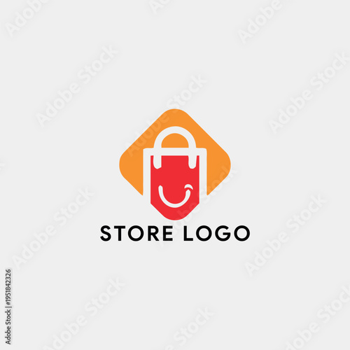 ecommerce online store logo design vector
