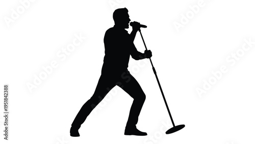 A man singing into a microphone