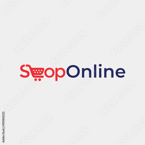 ecommerce online store logo design vector