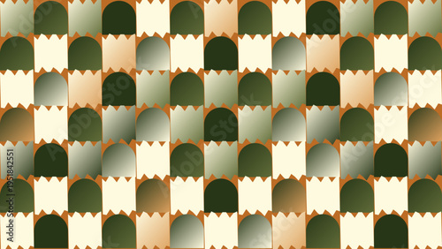 Decorative Checkerboard Pattern in Earth Tones vector illustration