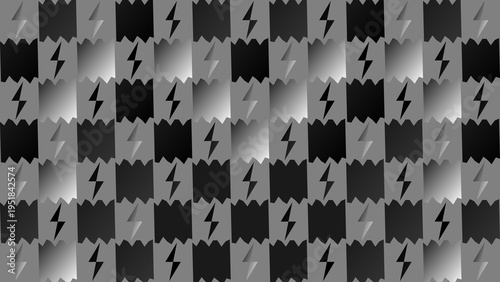 Monochrome Lightning Bolt Pattern vector illustration