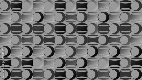 Abstract Gray Scale Cylinder Pattern vector illustration