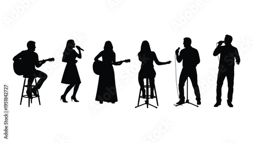 A group of musicians playing different instruments