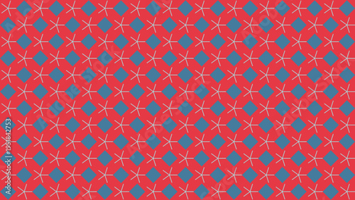 Red and Blue Geometric Pattern vector illustration