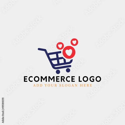 ecommerce online store logo design vector