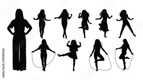 A group of women playing with jump ropes