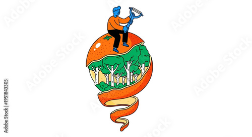 Modern conceptual illustration showing corporate transparency by peeling back layers to reveal hidden environmental and sustainability values for B2B ESG reporting