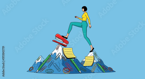 Agile Business Professional Overcoming Administrative Hurdles and Streamlining Office Productivity for Corporate Success