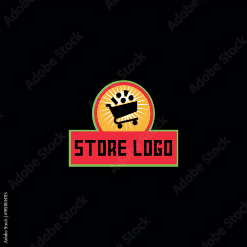 ecommerce online store logo design vector