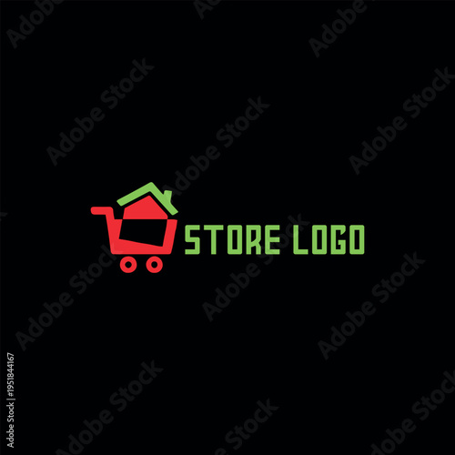 ecommerce online store logo design vector