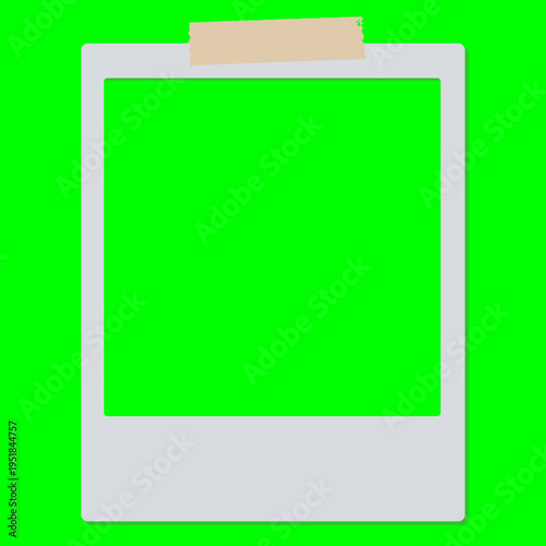polaroid frame template green screen