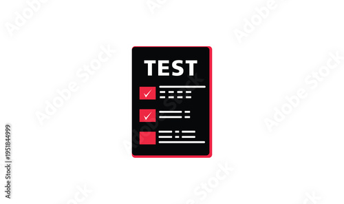 Test paper icon vector