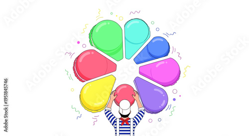 Visionary artisanal pastry chef curating a vibrant brand palette with premium French macarons for high-end boutique marketing