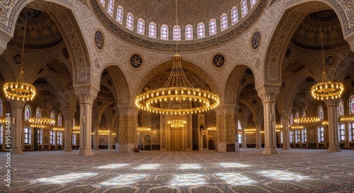 Grand interior architecture arches lighting and symmetry in detailed design