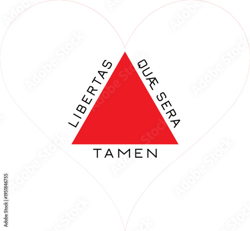 Minas Gerais Heart Shape Flag Vector Sign