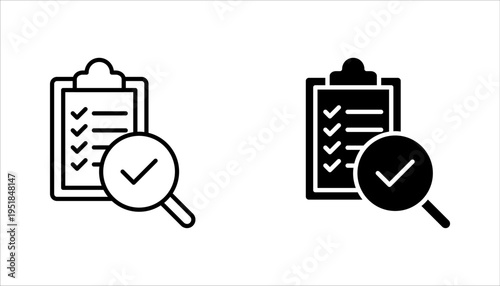 audit icon set. Audit report vector illustration on white background