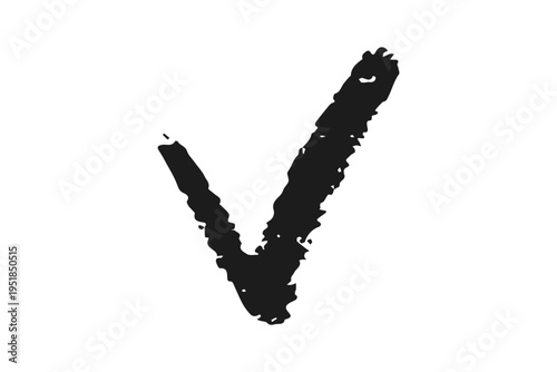 Hand Drawn Black Checkmark Icon Set for Task Management, Success and Approval Isolated on Transparent Background