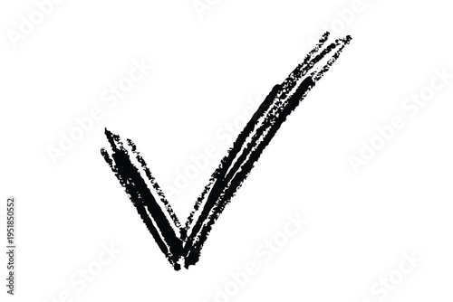 Standard Black Checkmark Symbol for Verified Status and Correct Indicator for User Interface Design