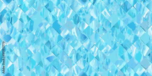 Abstract light blue geometric pattern resembling fractured ice crystals