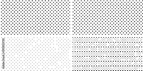 Foto Black diamond pattern on a white background varying in density
