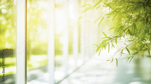 Sustainable Architecture with Inviting Ambiance and Contemporary Style, Soft Light and Greenery Background