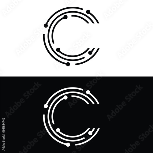 abstract vector font